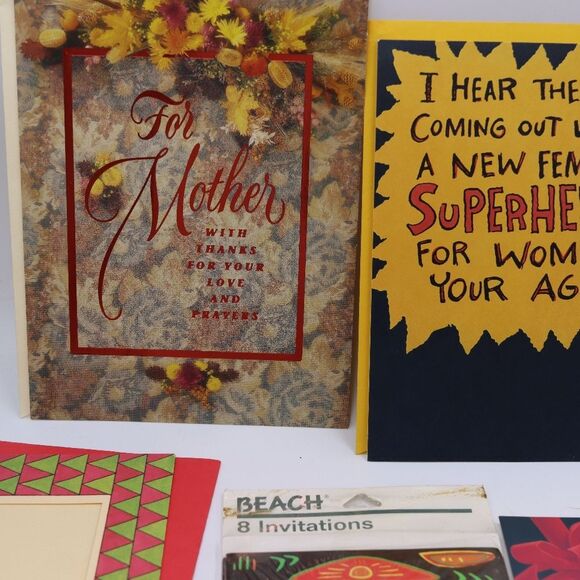 Vintage Lot of Greeting Cards Thanksgiving Christmas Birthday Funny Assorted Car - Picture 8 of 11